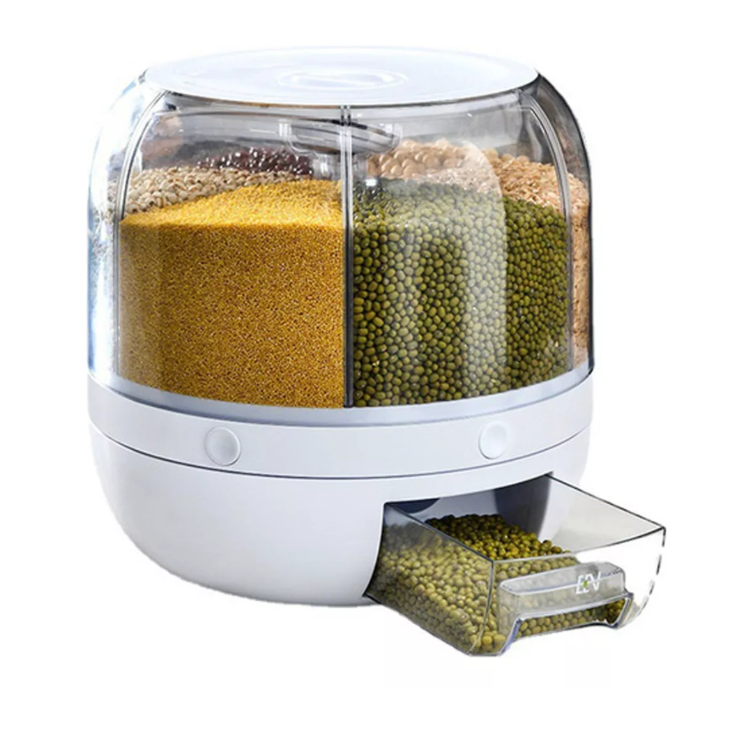 FreshKeeper™ | Dispensador Alimentario Giratorio 6 en 1