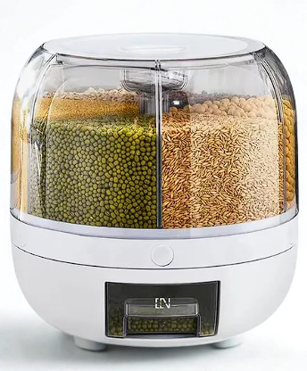 FreshKeeper™ | Dispensador Alimentario Giratorio 6 en 1